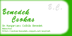 benedek csokas business card