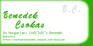 benedek csokas business card